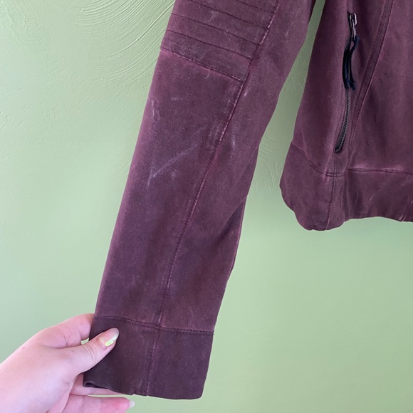 Anthropologie Marrakech Maroon Moto Jacket - Picture 6 of 10